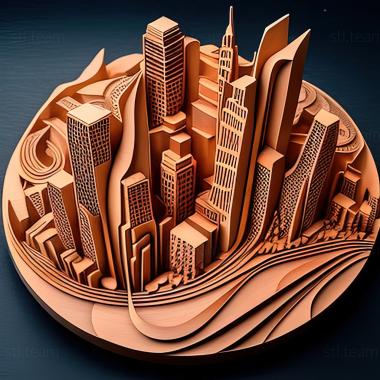 3D model st city skyline (STL)